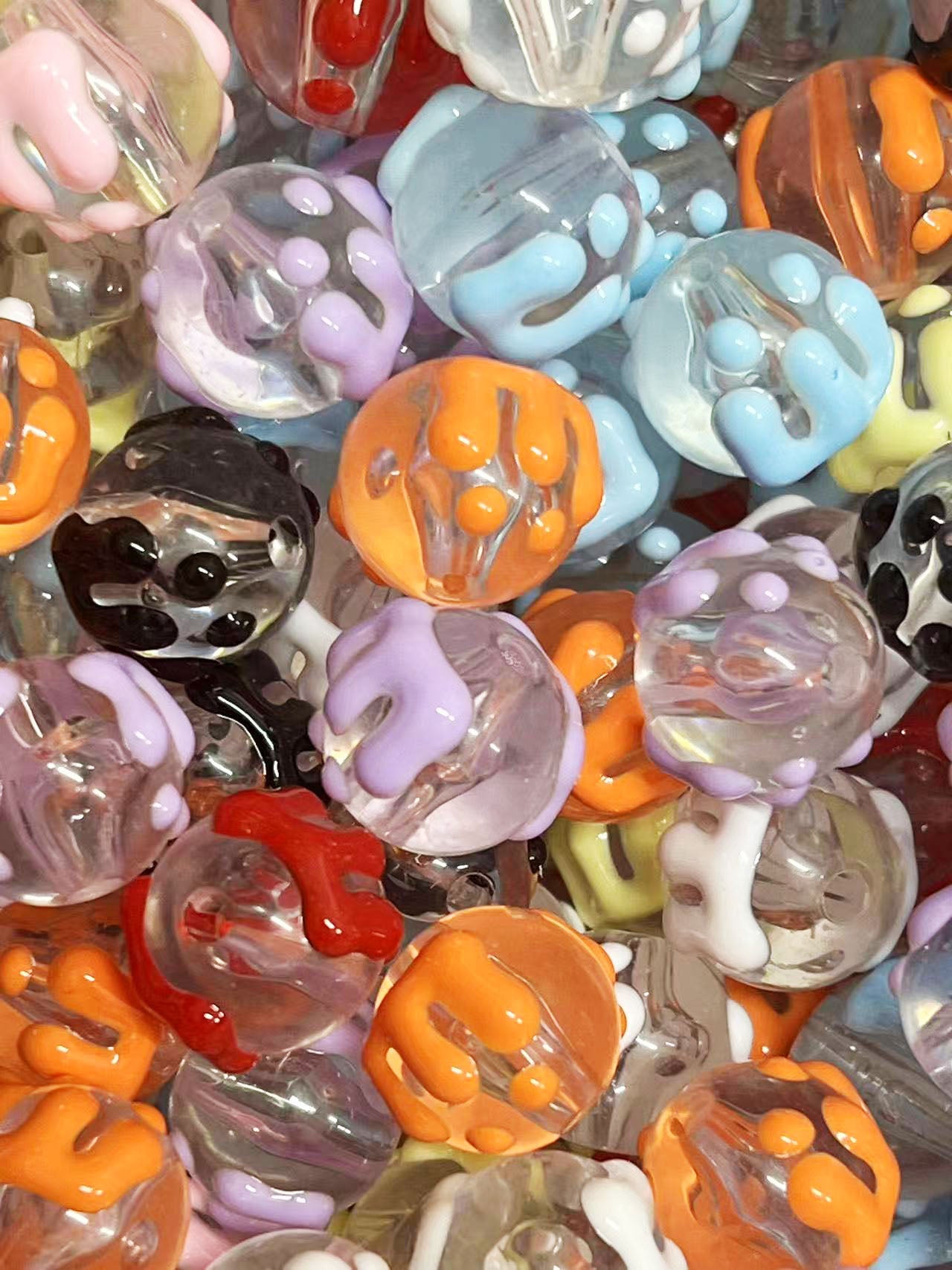 【超特価】Mビーズ クリアカラーMIX 数量制限なし(200粒)