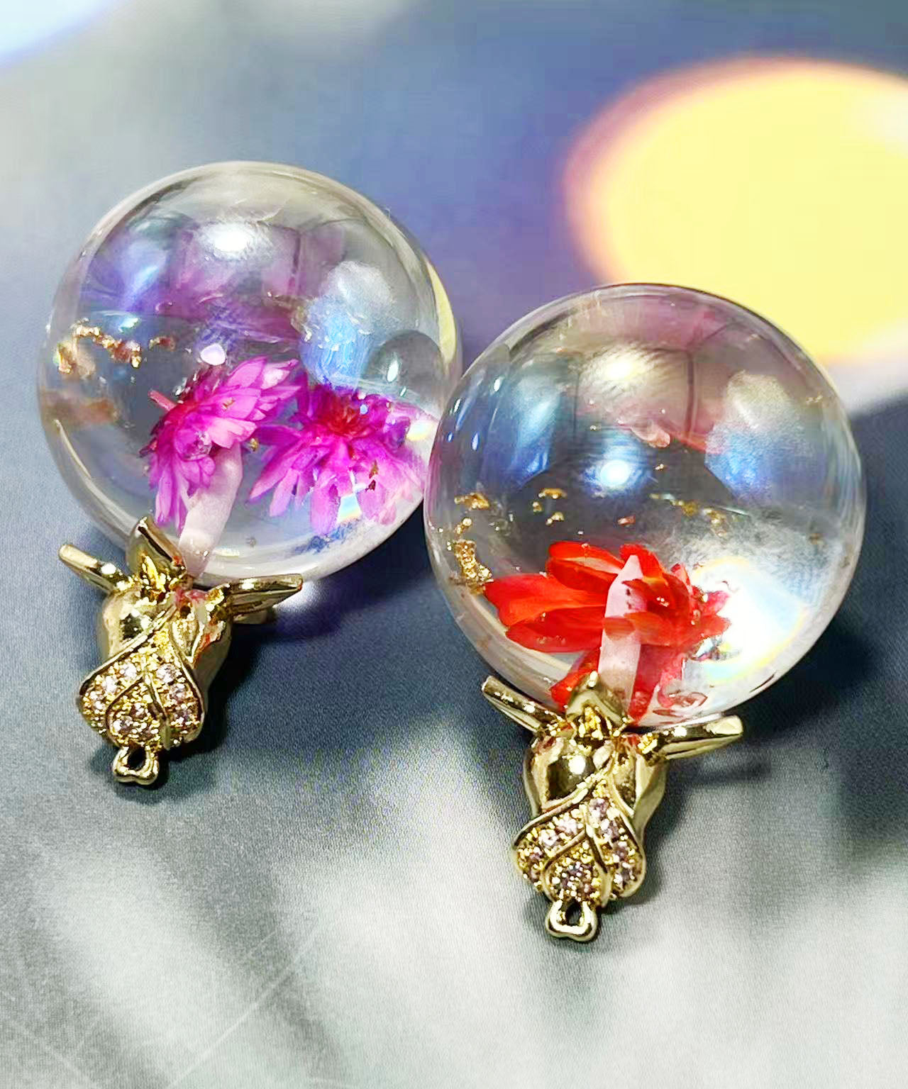 25mm ヒートン　ビーズ 25㎜半穴ビーズ用・フラワーヒートン – NIJIDIY