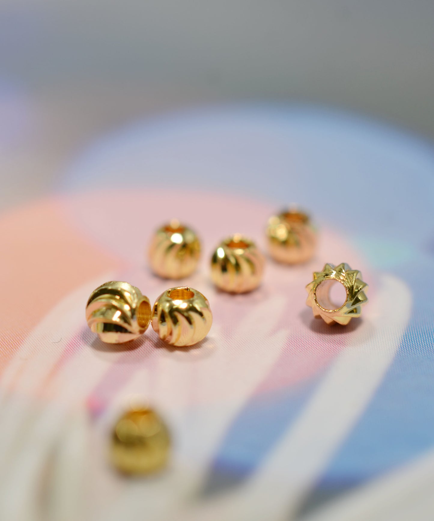 DIY用 真鍮スペーサー(刀型カーブビーズ)