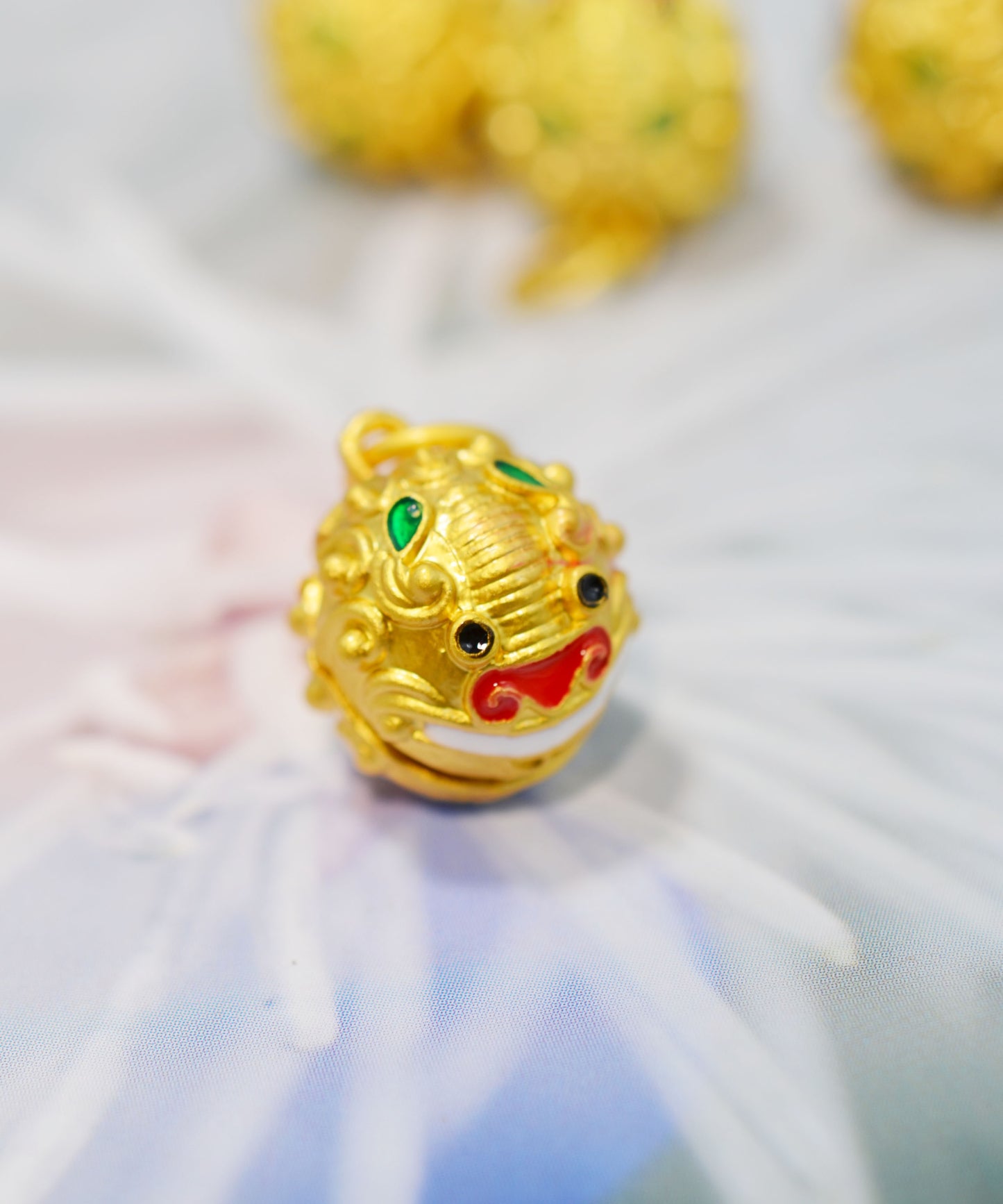 ✨アンティーク鍍金龍紋開閉ベル 13mm✨