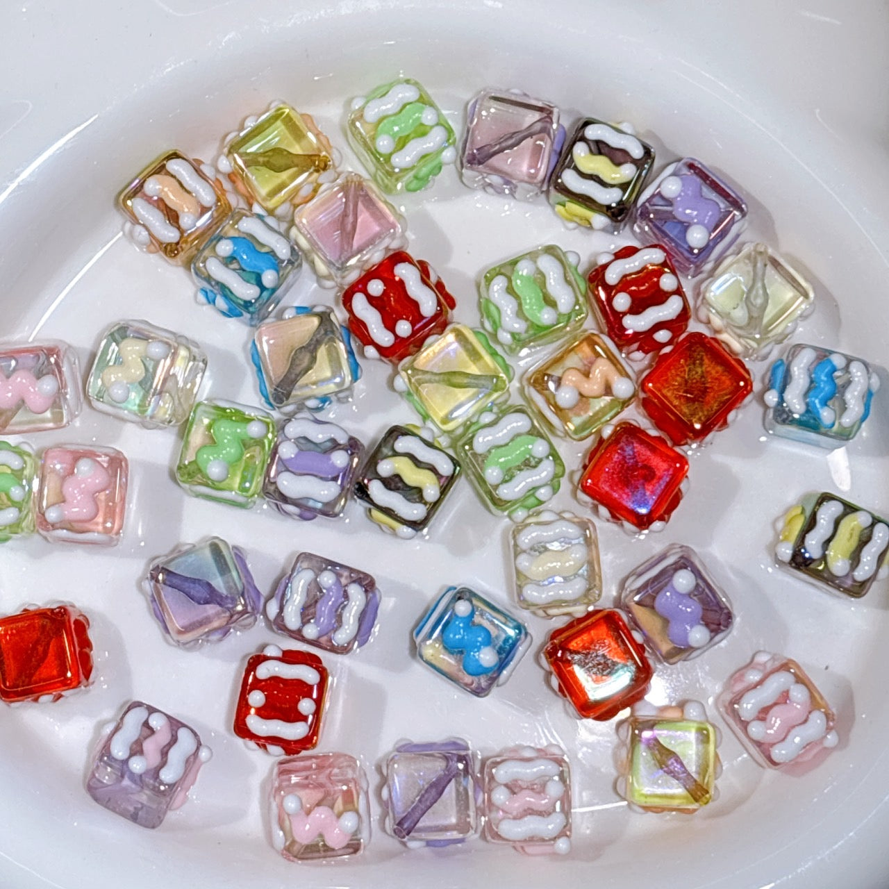 【特価】角砂糖ペイントビーズ (20個)