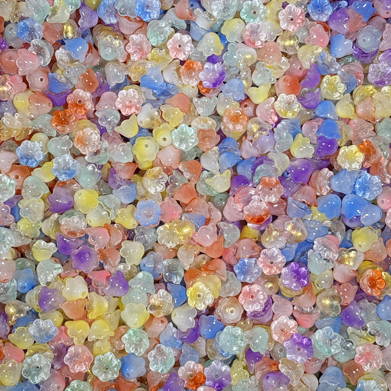 淡い恋心 ガラス鈴蘭ビーズ