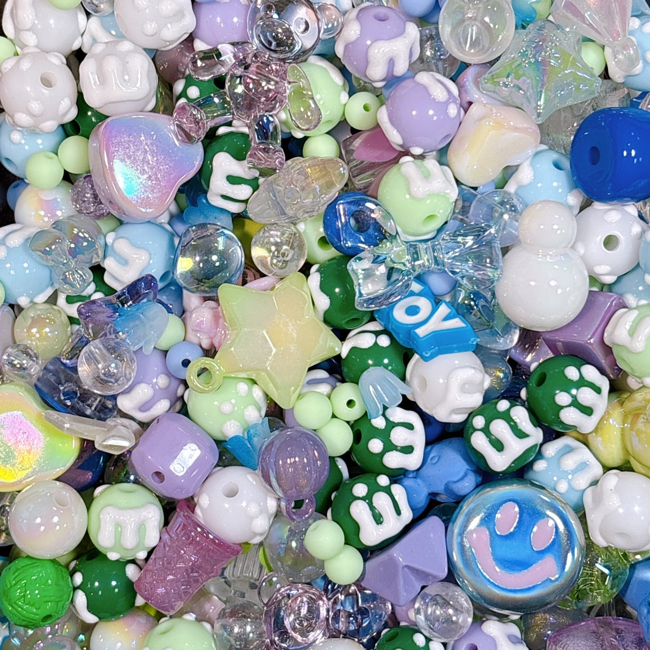 【特価】アクリルビーズMIX💙クールカラー💙