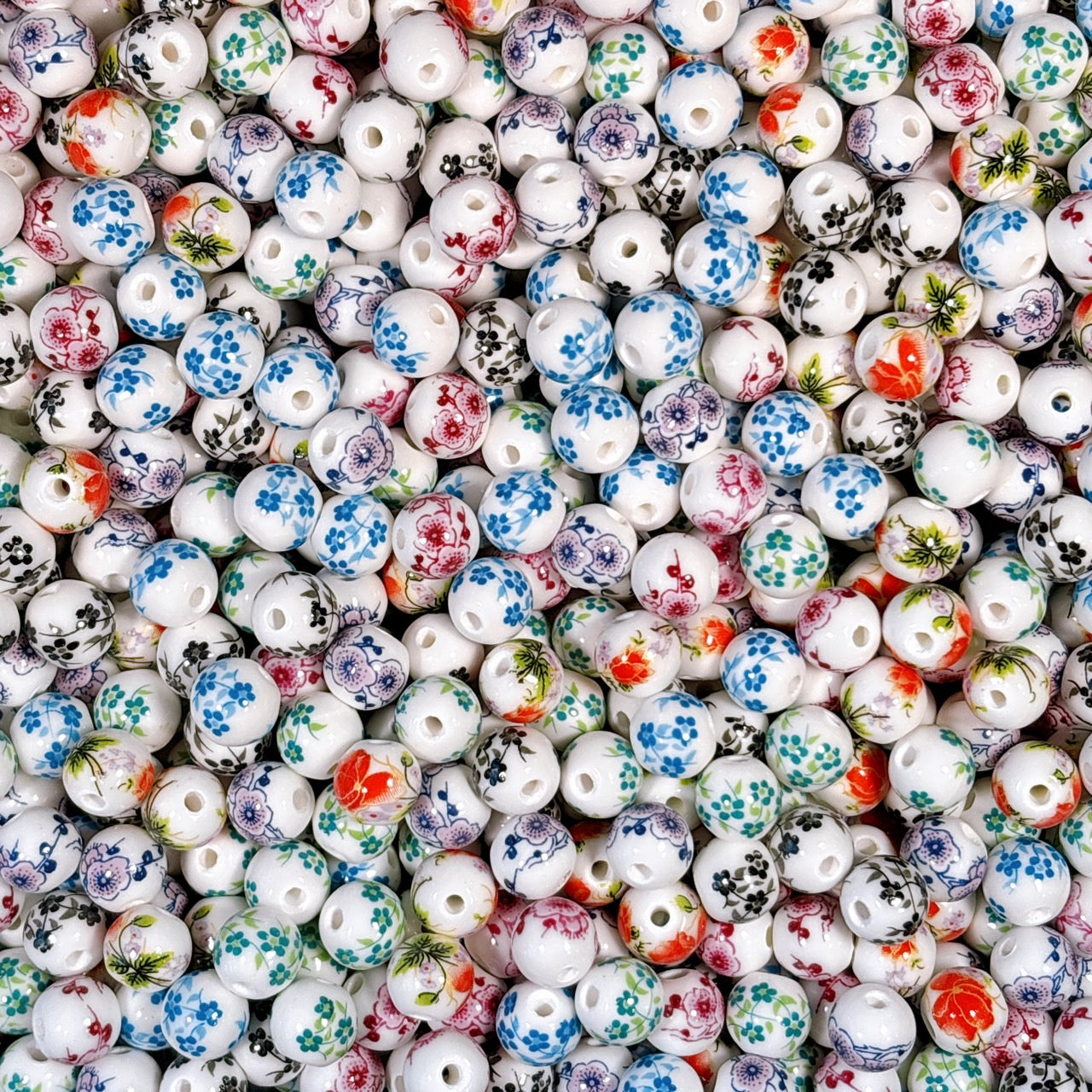 陶器ビーズMIXカラー 10㎜