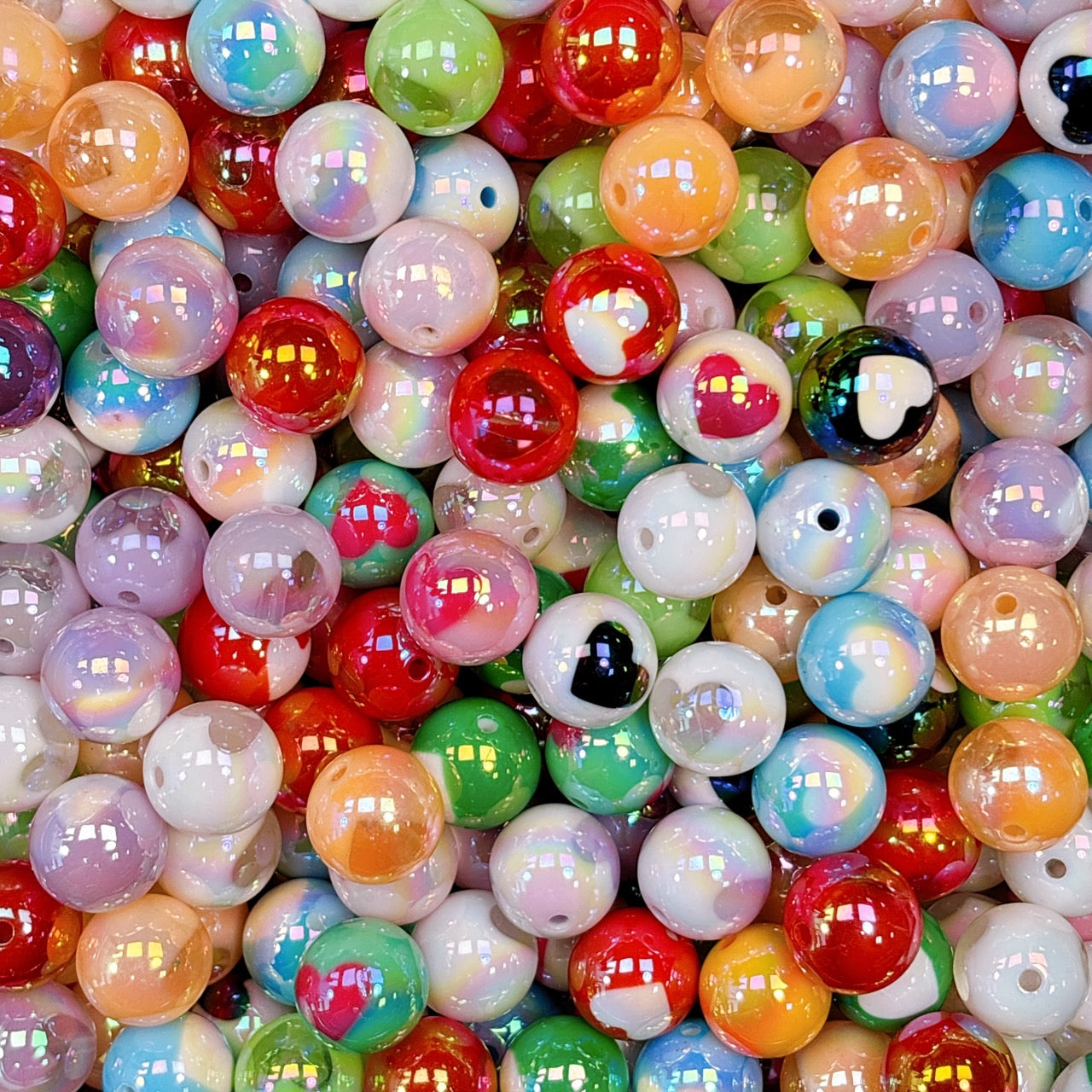 【再入荷】ときめき♡ハートビーズ 16㎜