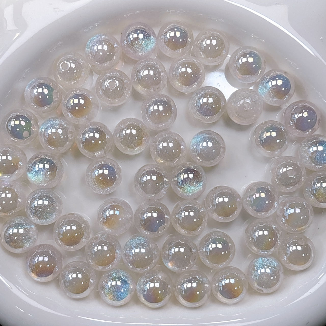 高品質 夢のカケラシリーズ No.1ホワイト 光学ビーズ 16㎜