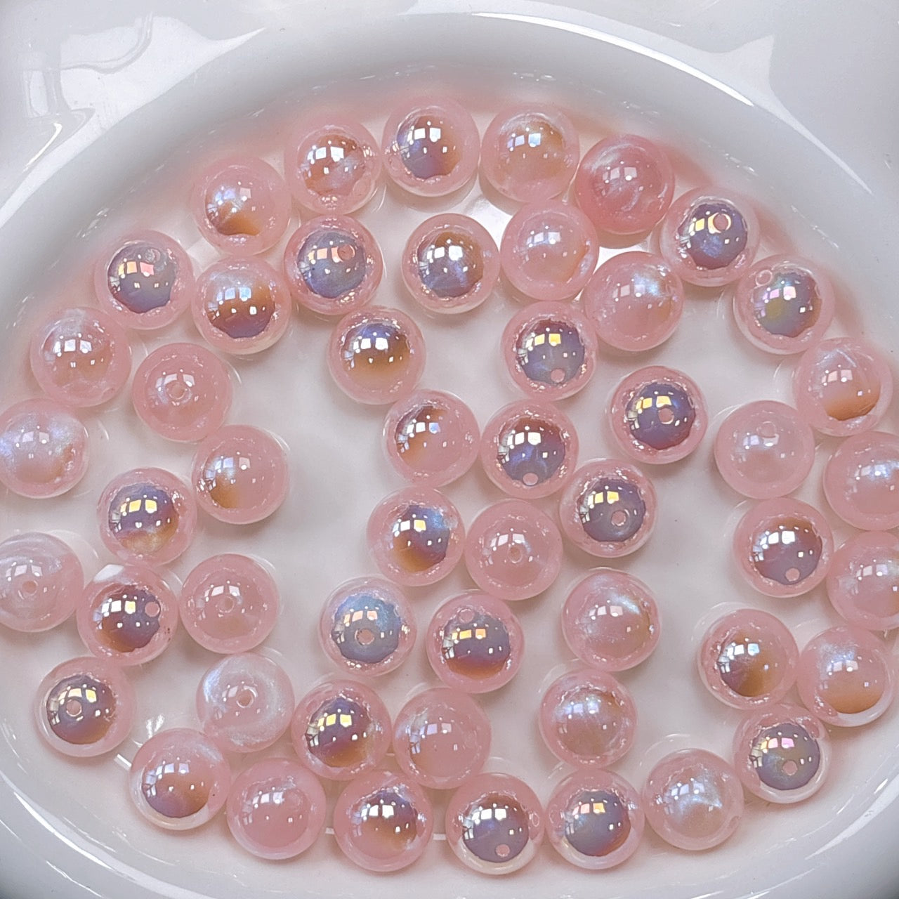 天幻ヴェールシリーズ No.2ピンク 光学ビーズ 16㎜