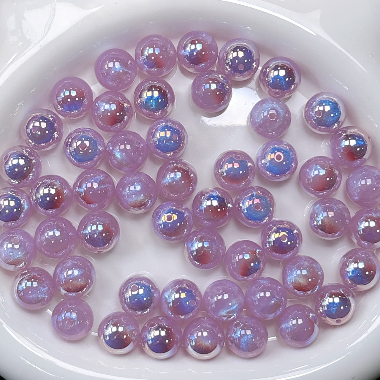 天幻ヴェールシリーズ No.3パープル 光学ビーズ 16㎜