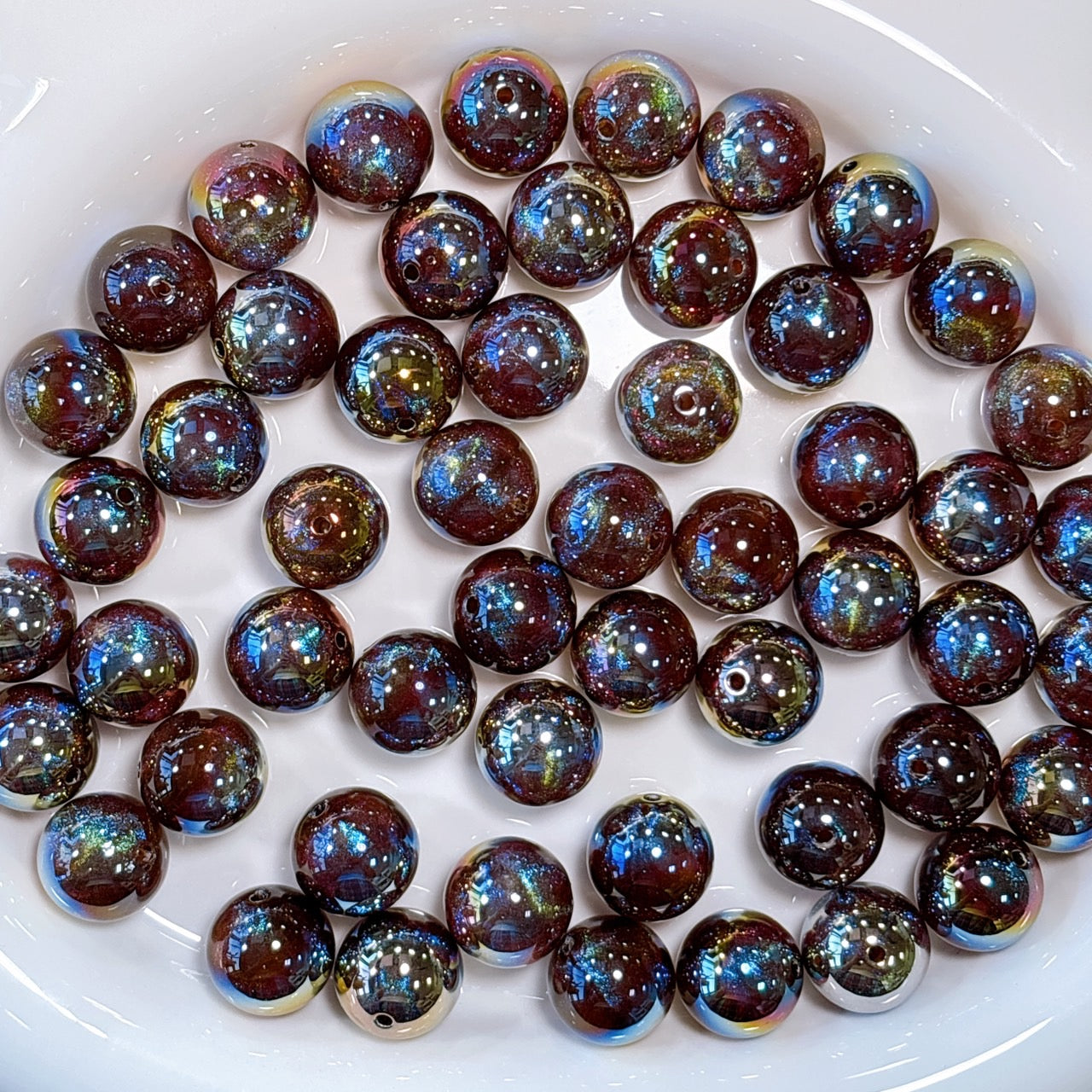 天幻ヴェールシリーズ No.5ブラウン 光学ビーズ 16㎜