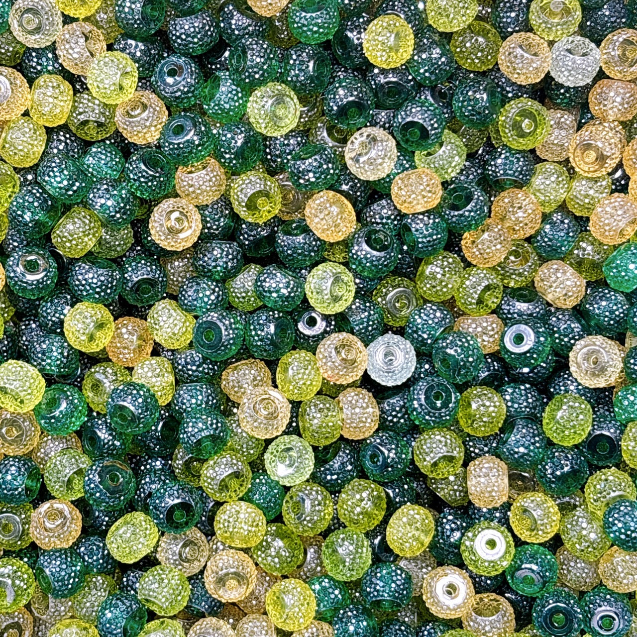 【特価】煌粒ロンデル グリーン系MIX 10㎜