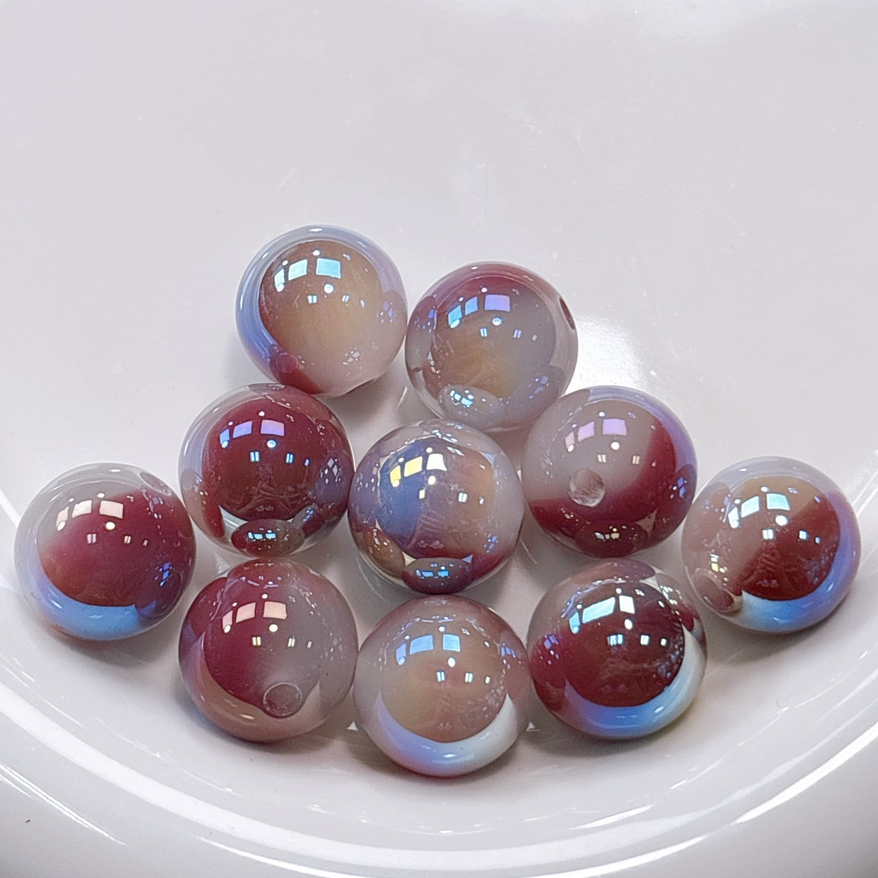 UV変色 雲シリーズ No.3紫色 光学ビーズ 16㎜