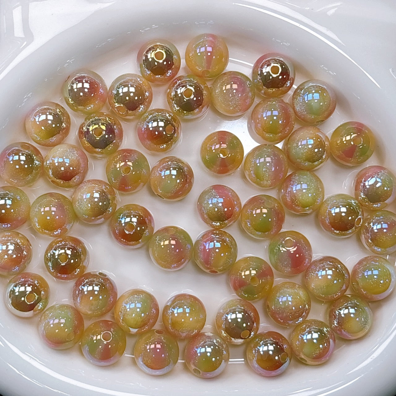 煌線飴シリーズ No.5黄色系 光学ビーズ 16㎜