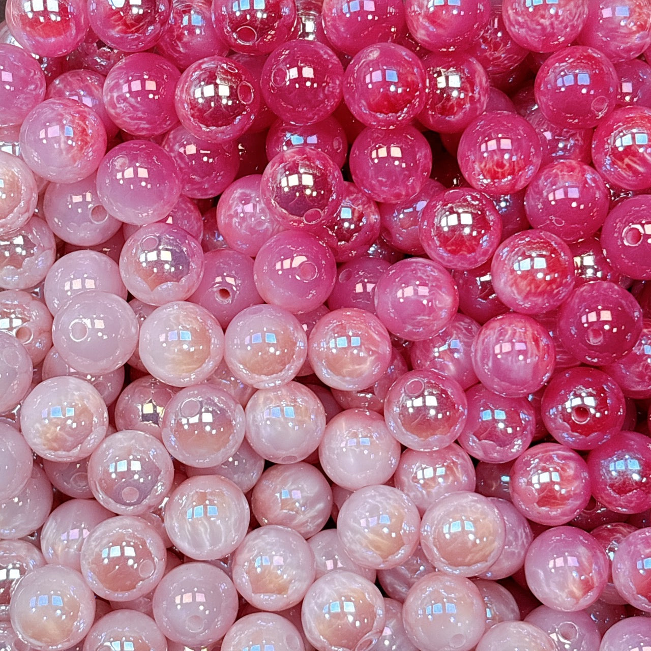 UV変色 シラーミラージュシリーズ No.3パープル 光学ビーズ 16㎜