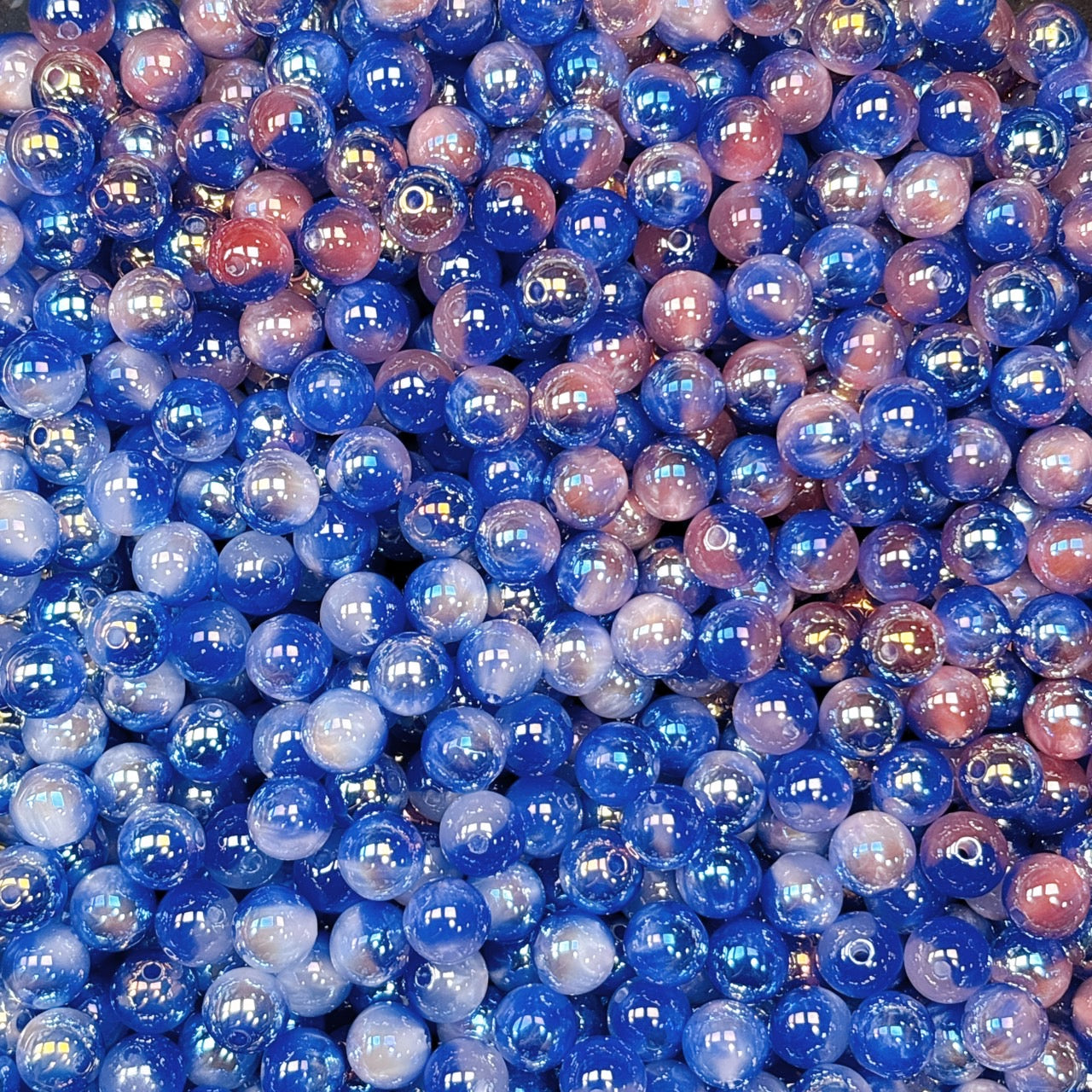 UV変色 雲シリーズ No.6青色 光学ビーズ 10㎜