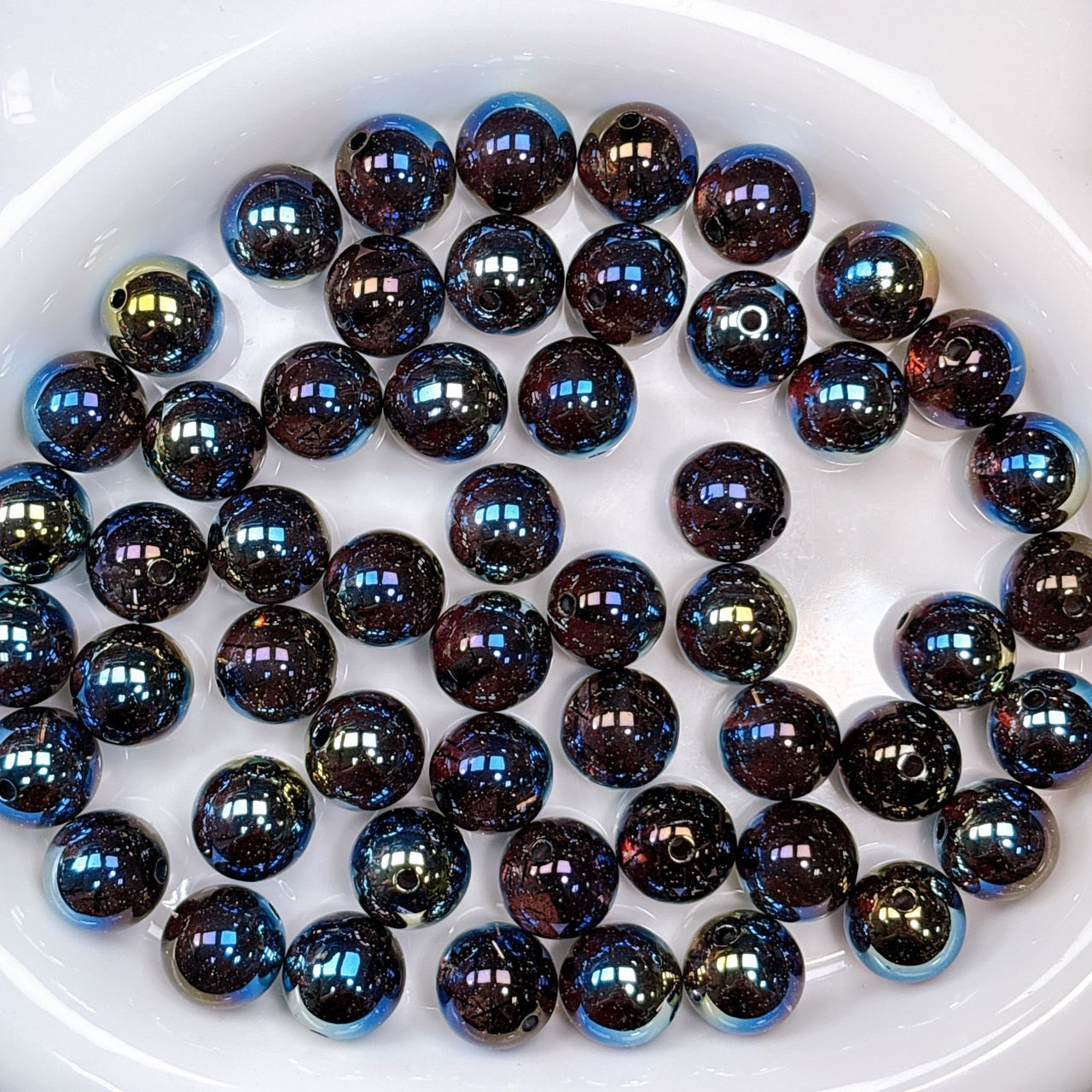 銀糸シリーズ No.3ブラック 光学ビーズ 16㎜