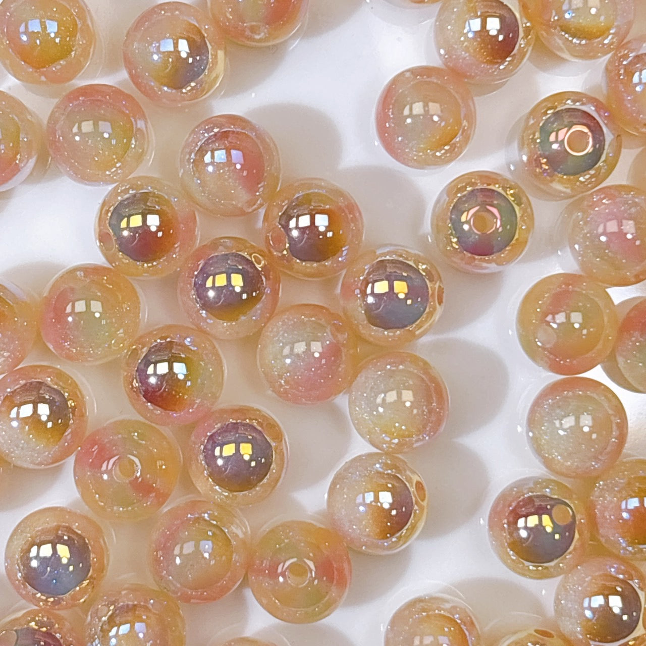 煌線飴シリーズ No.5黄色系 光学ビーズ 10㎜