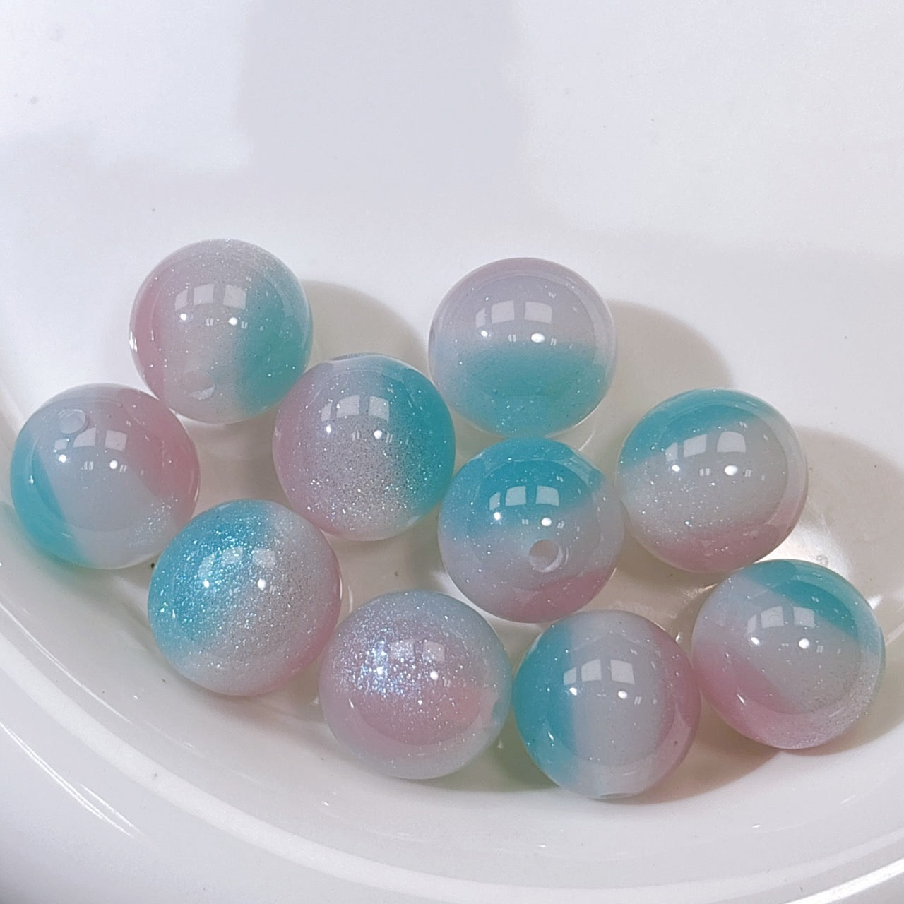 三光彩 No.2桃色×白×水色 16㎜