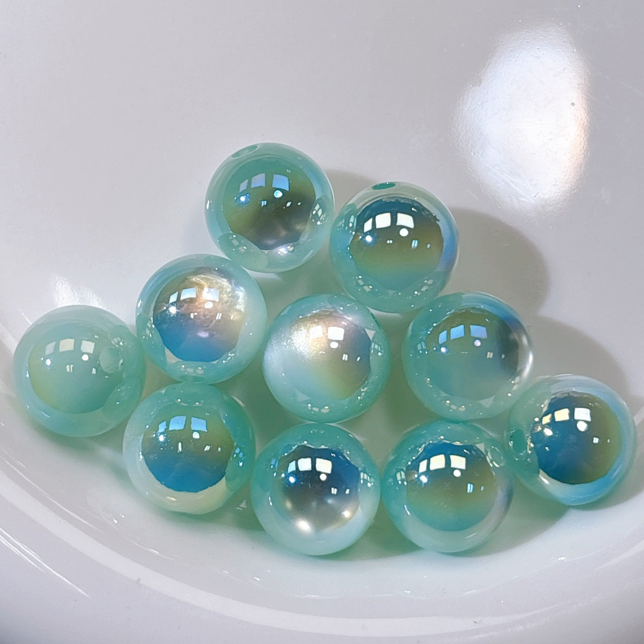高品質 マーメイド・ジュエル No.5グリーン 光学ビーズ 16㎜
