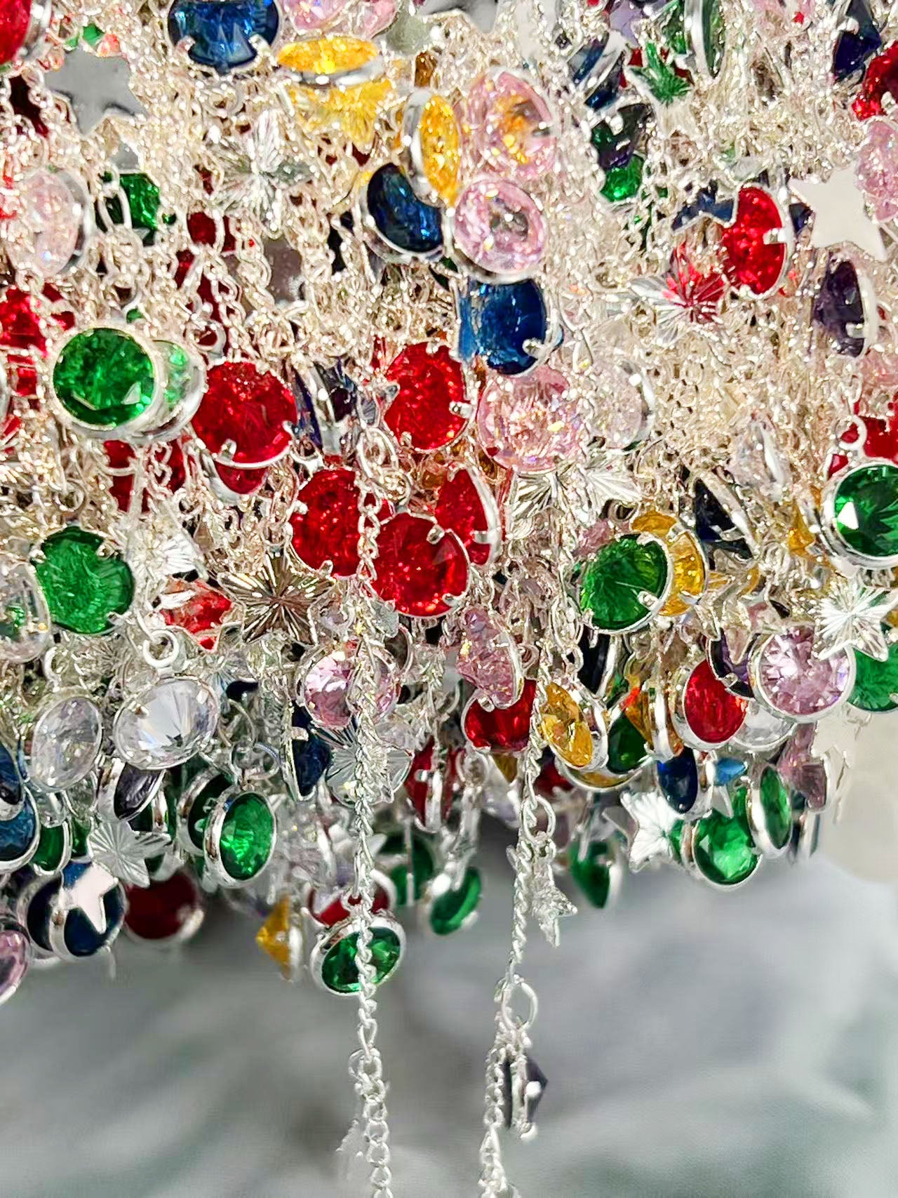 デザインチェーン カラフルストーン＆星チャーム