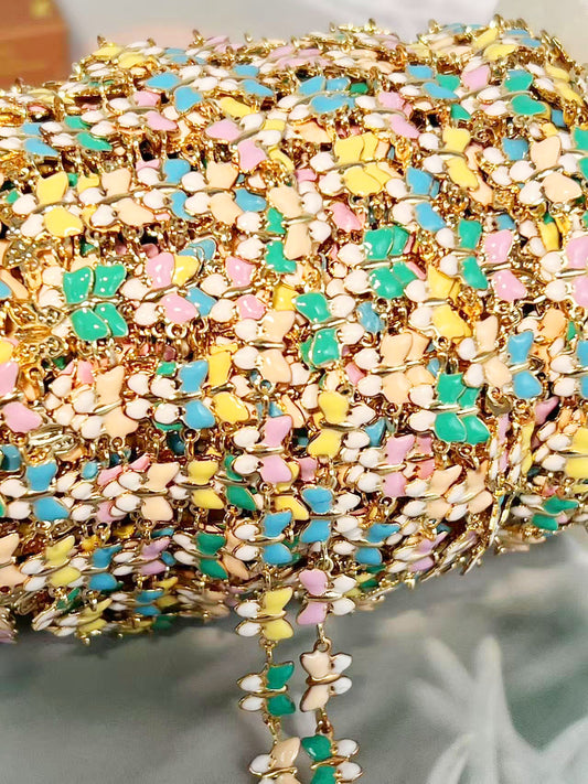 デザインチェーン 蝶 パステルカラー