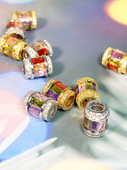 星環シリーズ｜ジルコニア 多色 銅製パーツ (8.8×12㎜)