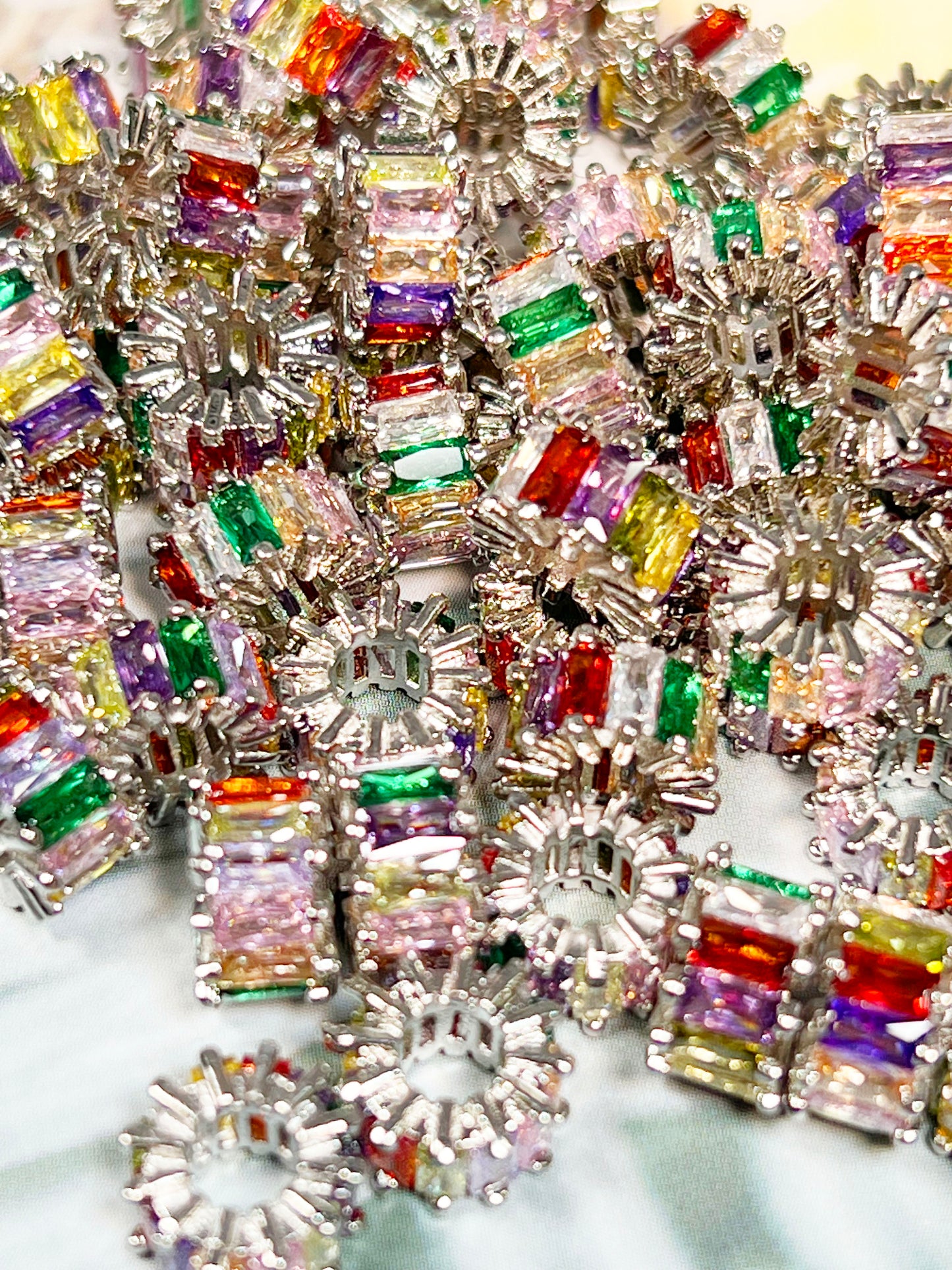 星環シリーズ｜ジルコニア 多色 銅製パーツ(5×9㎜)