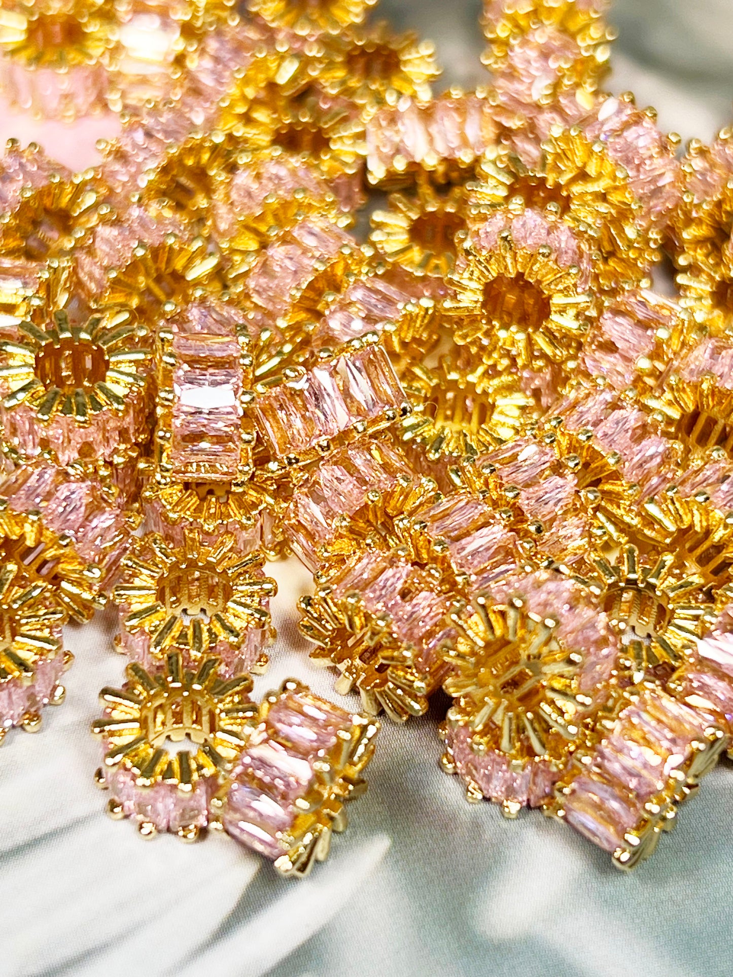 星環シリーズ｜ジルコニア 単色 銅製パーツ(5×9㎜)