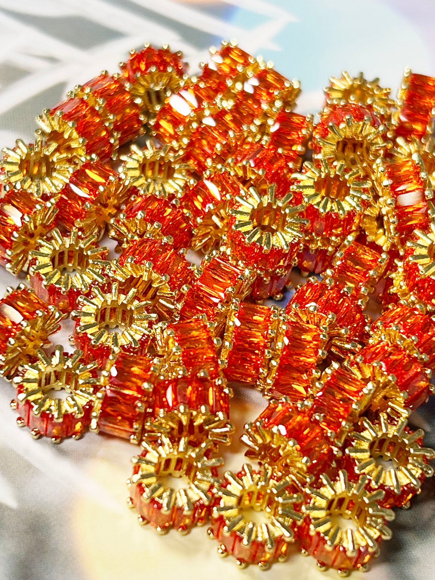 星環シリーズ｜ジルコニア 単色 銅製パーツ(5×9㎜)