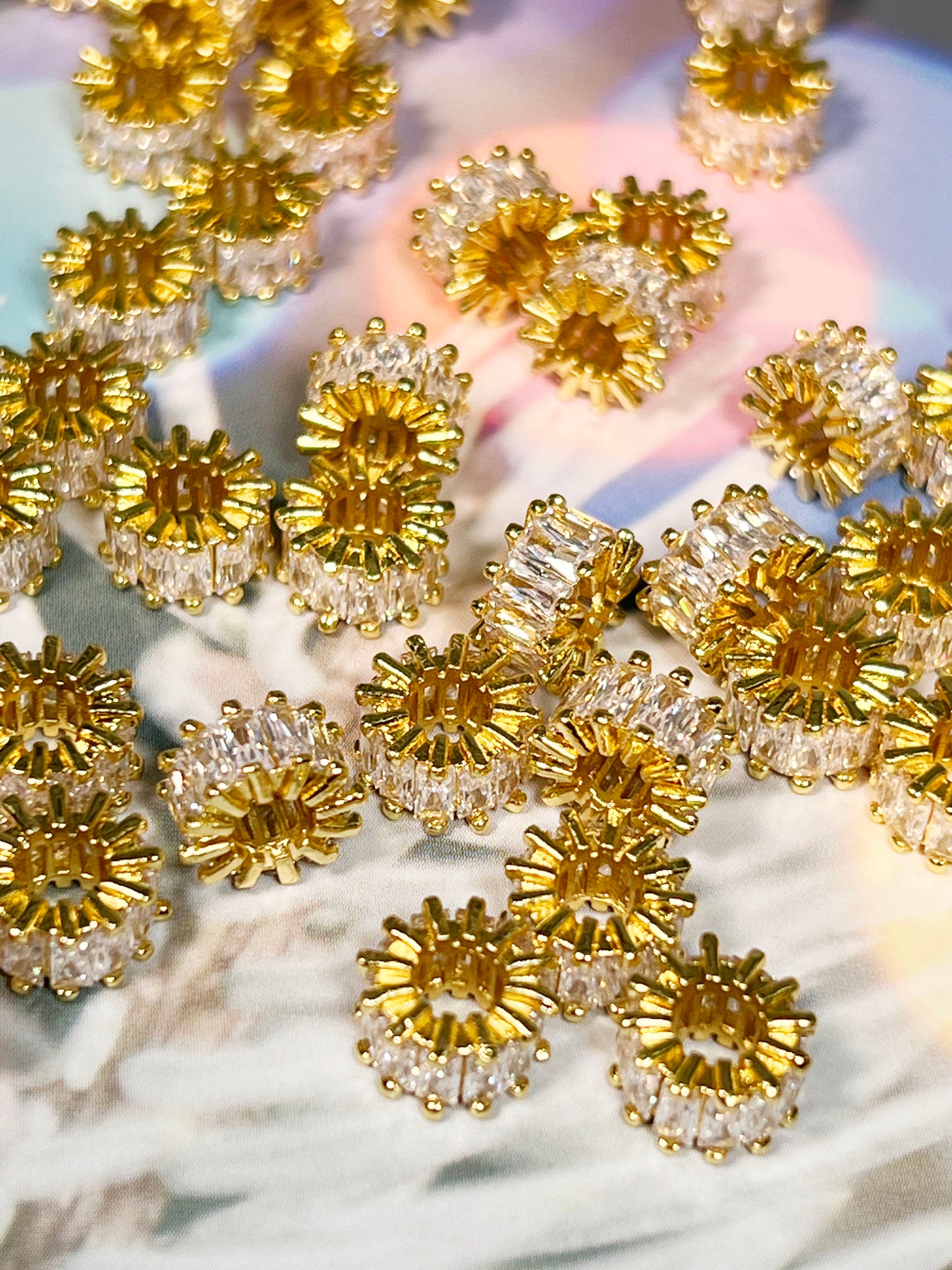 星環シリーズ｜ジルコニア 単色 銅製パーツ(5×9㎜)