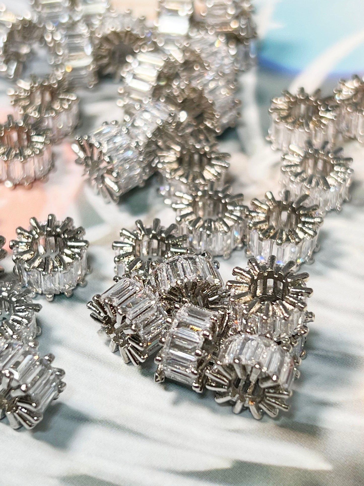 星環シリーズ｜ジルコニア 単色 銅製パーツ(5×9㎜)