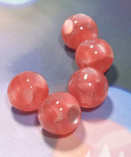 16mm魔法樹脂ビーズ「深い夢幻」ピンク系