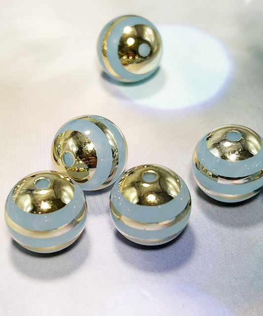 【晴空ストーリーシリーズ】｜空色×金彩ストライプビーズ・幻想的な輝き