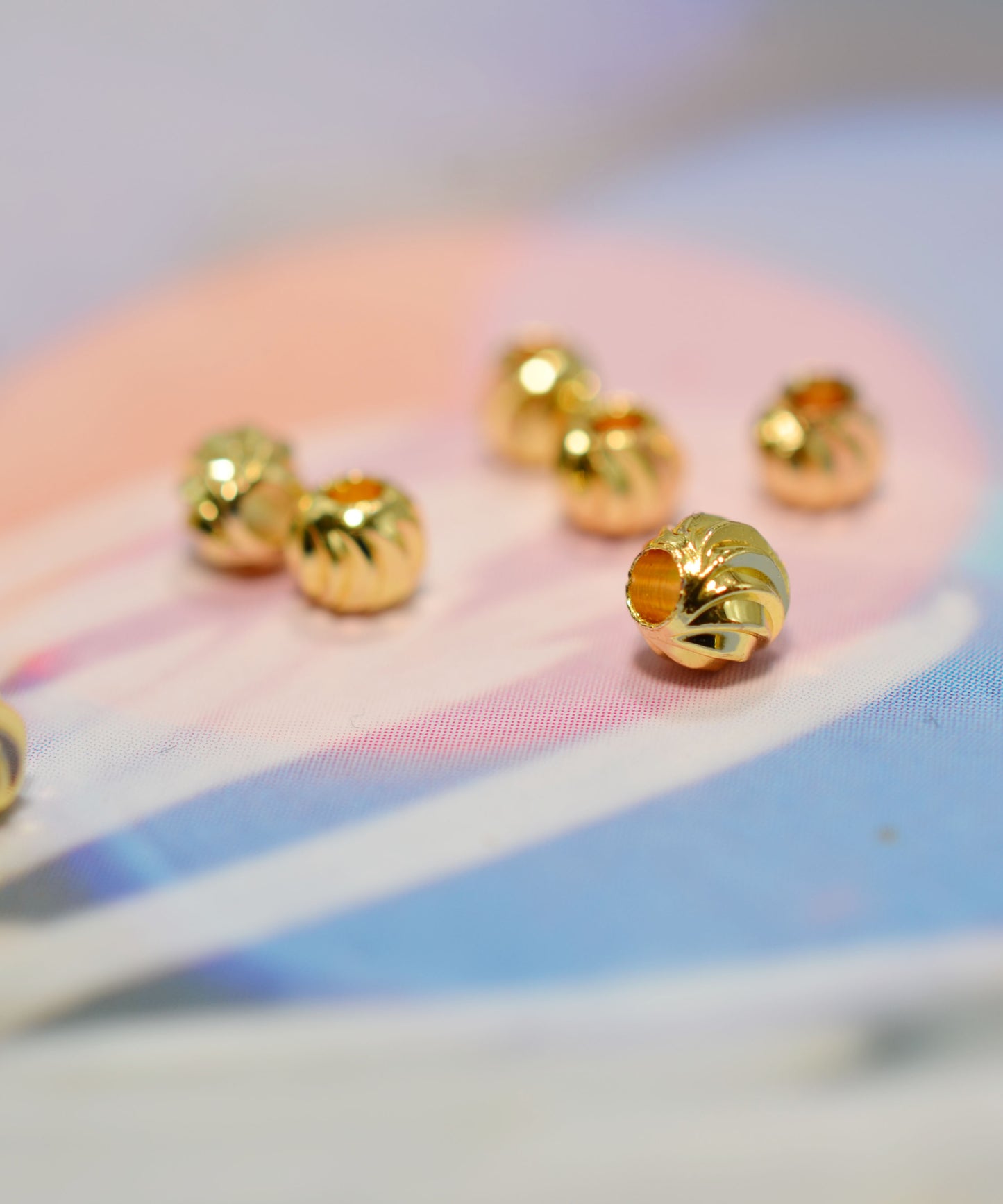 DIY用 真鍮スペーサー（刀型カーブビーズ）