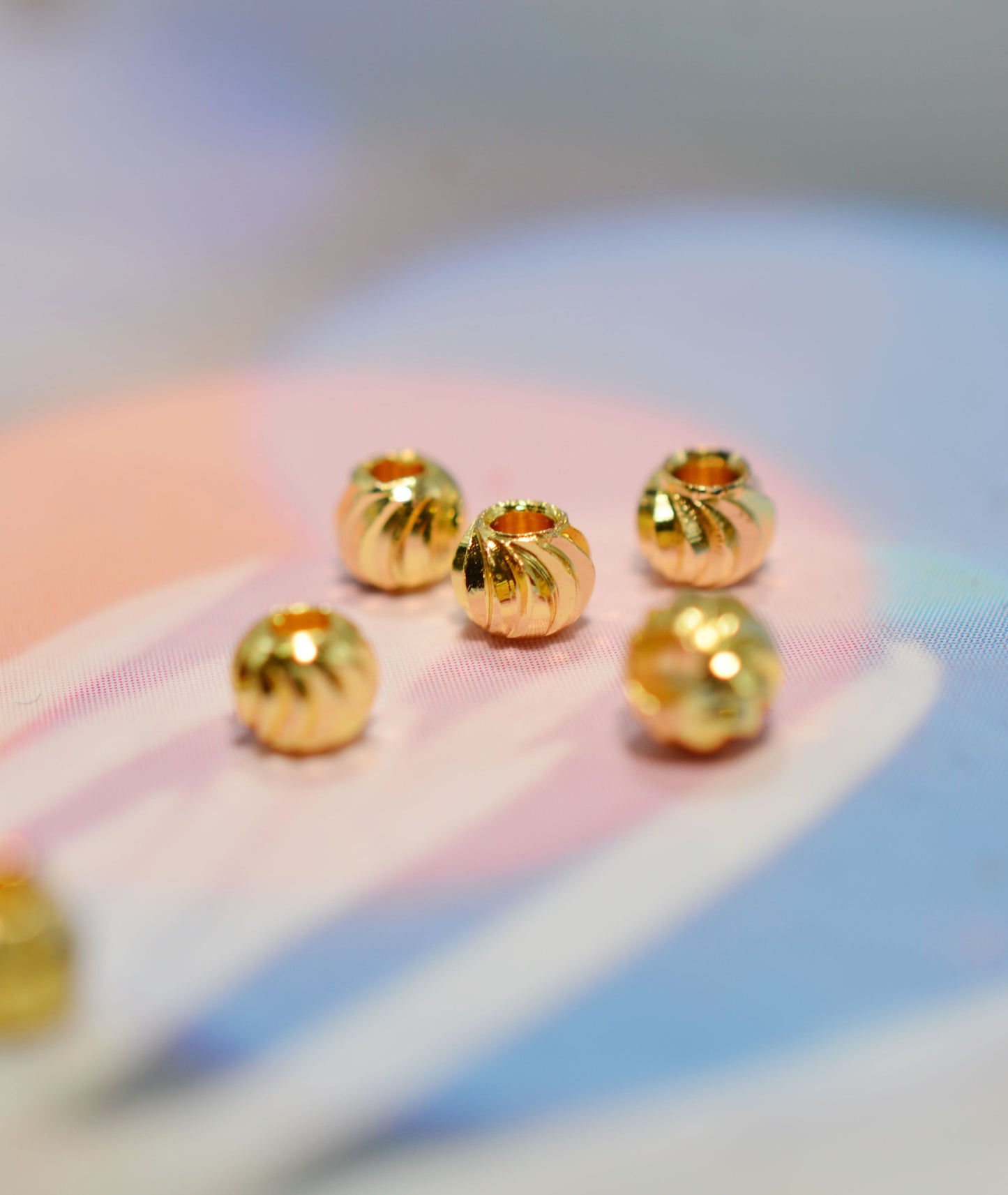 DIY用 真鍮スペーサー（刀型カーブビーズ）