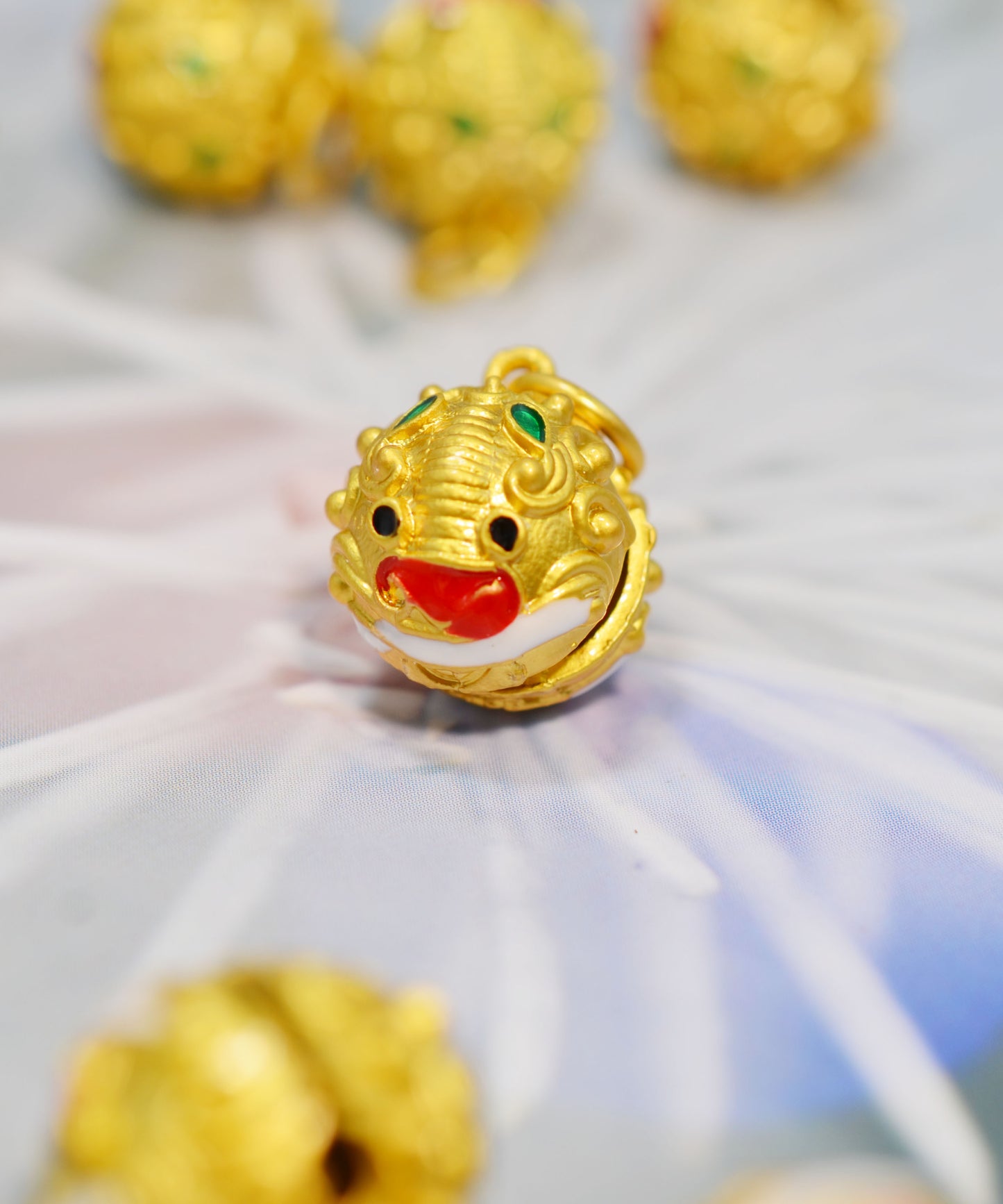 ✨アンティーク鍍金龍紋開閉ベル 13mm✨