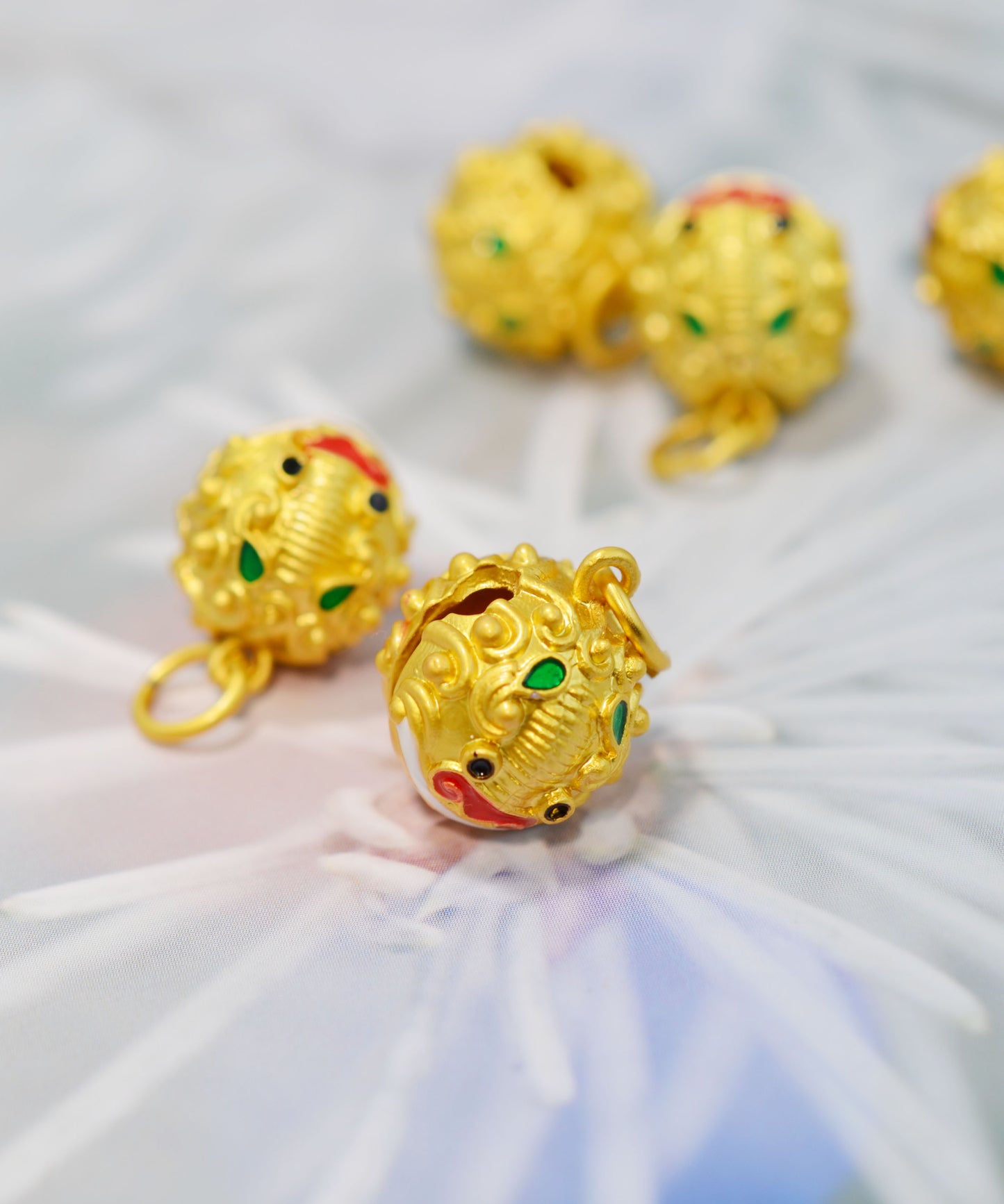 ✨アンティーク鍍金龍紋開閉ベル 13mm✨