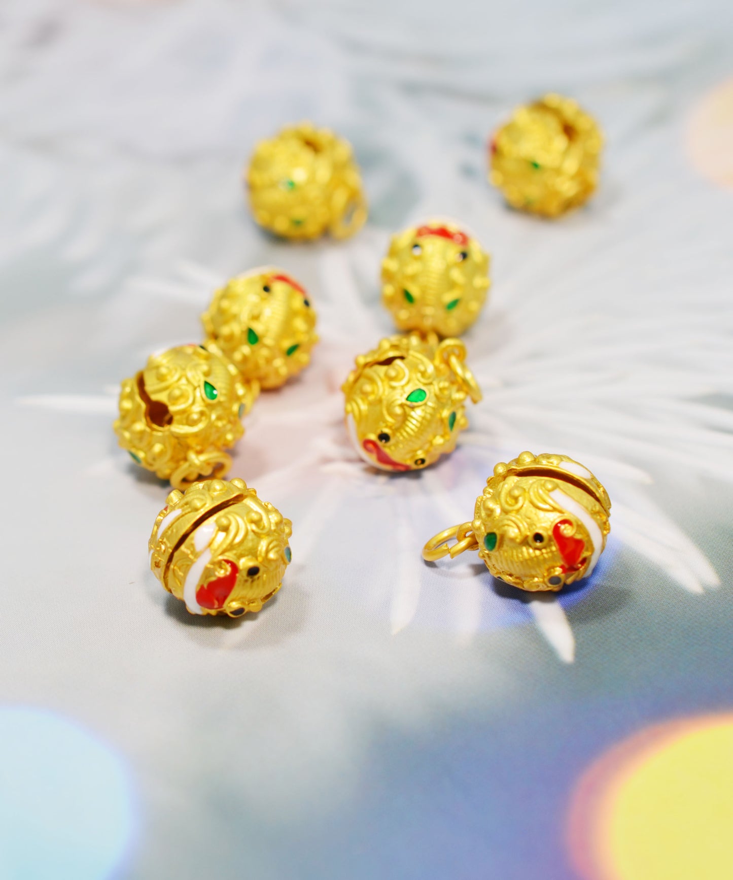 ✨アンティーク鍍金龍紋開閉ベル 13mm✨