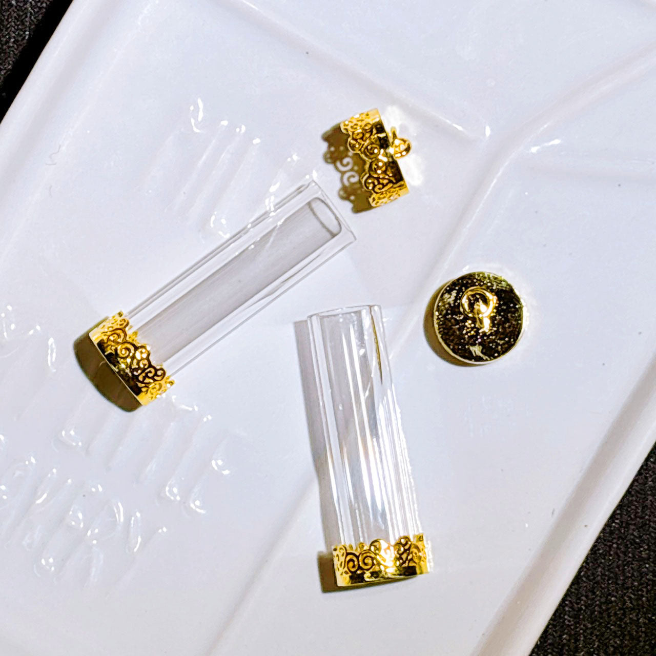 ✨真鍮製ガラス漂流ボトルチャーム 10×36mm✨