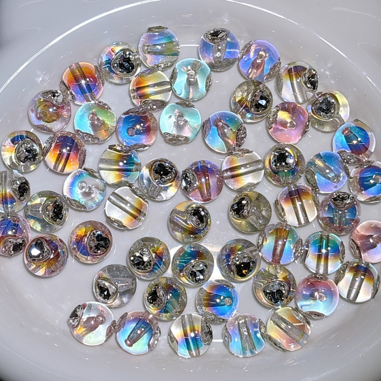 ♡ラインストーン付きビーズ 16㎜