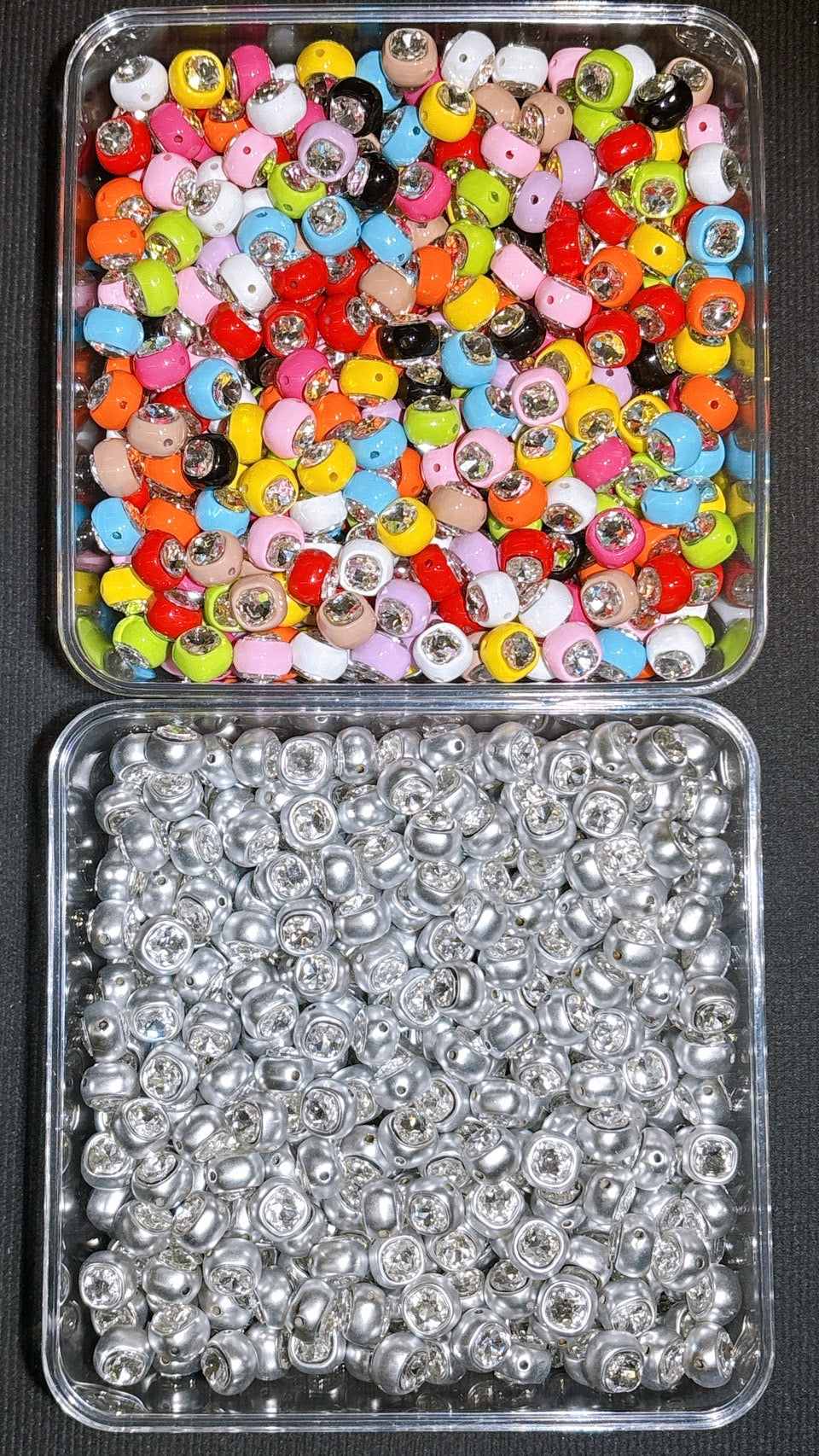 ラインストーン付きビーズ