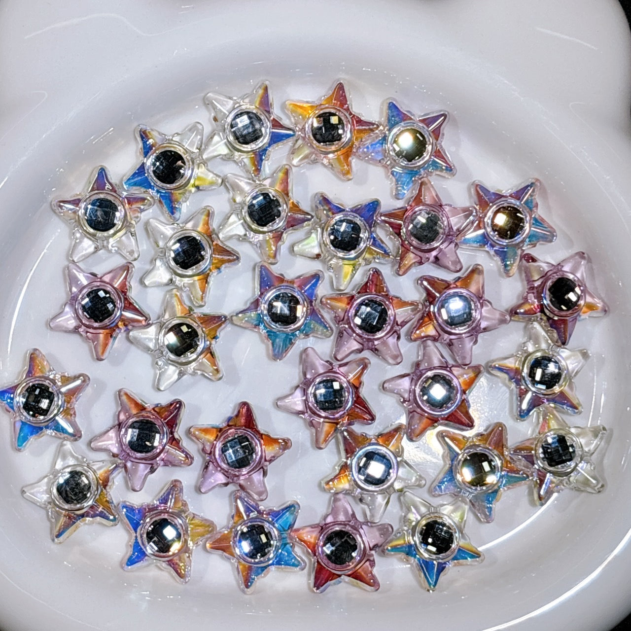 ラインストーン付きビーズ　星