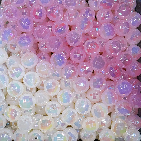 UV変色・夜光 オーロラミラーボールビーズ 16㎜