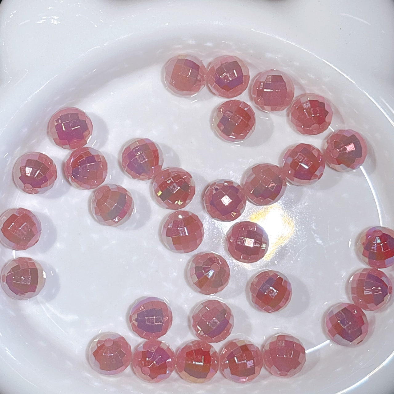 UV変色・夜光 オーロラミラーボールビーズ 16㎜