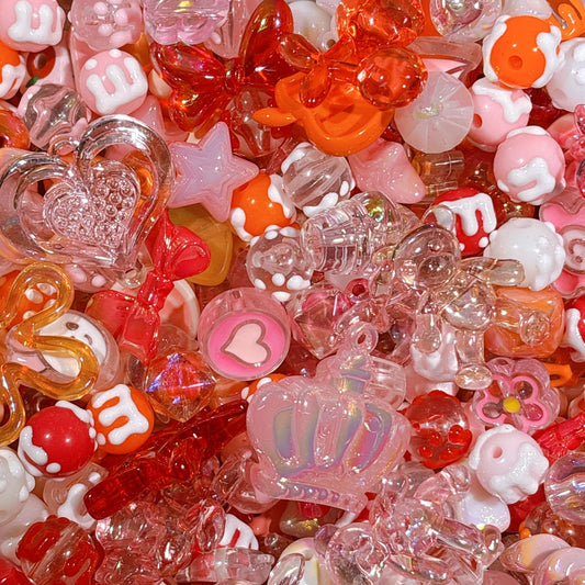 【特価】アクリルビーズMIX❤ウォームカラー❤