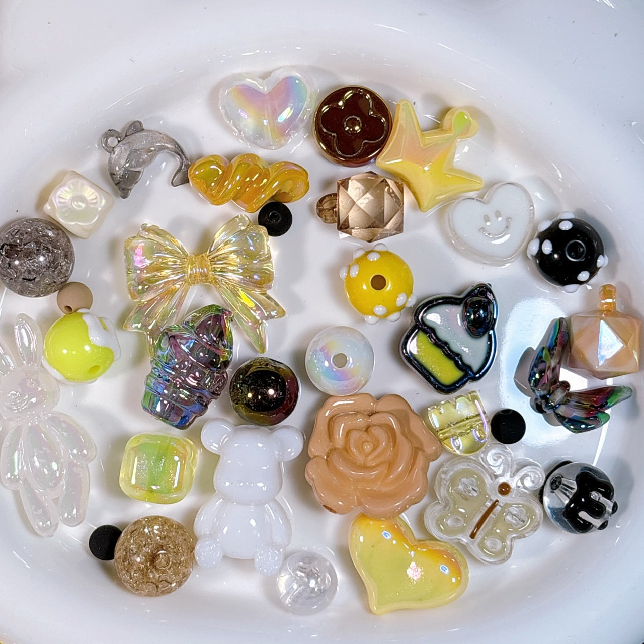 【特価】アクリルビーズMIX🖤ベーシックカラー🖤