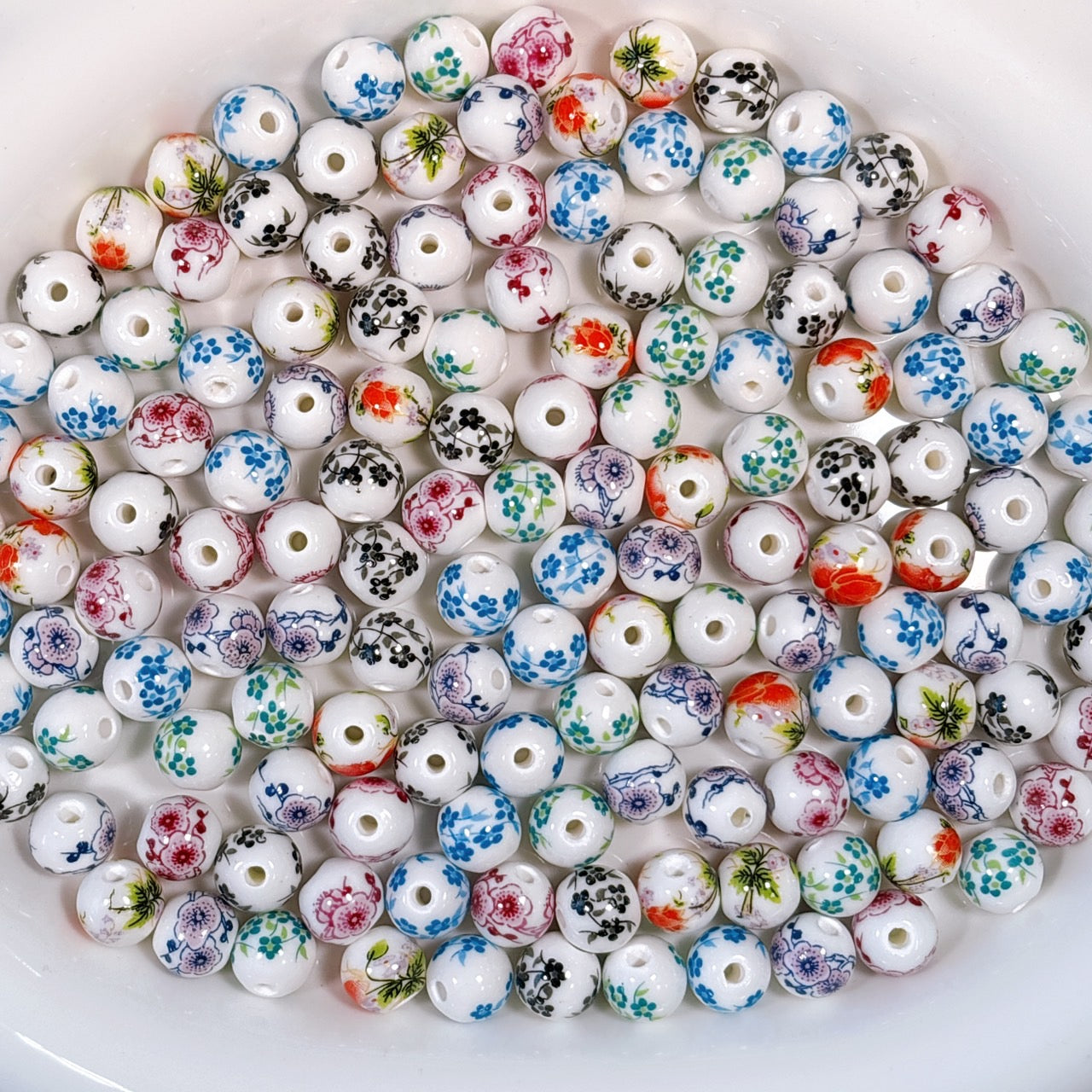 陶器ビーズMIXカラー 10㎜