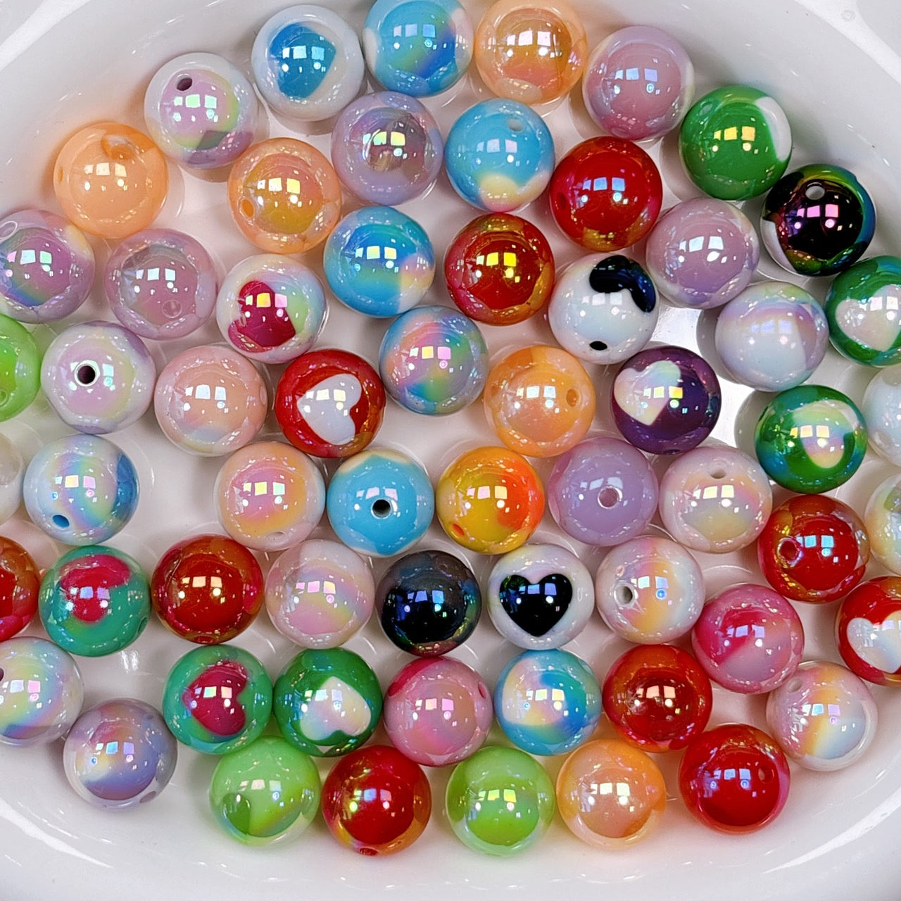 【再入荷】ときめき♡ハートビーズ 16㎜
