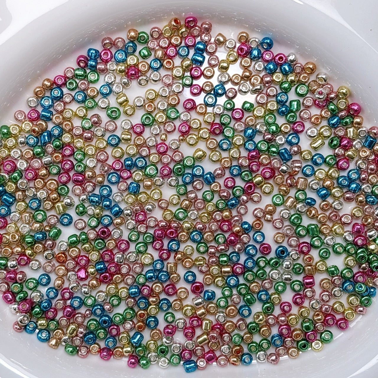 メタリックジュエル ガラスシードビーズ 4㎜