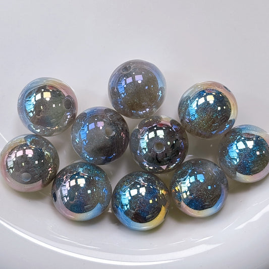 霞空シリーズ No.2グレー 光学ビーズ 16㎜