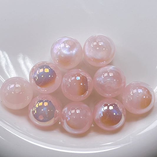 天幻ヴェールシリーズ No.2ピンク 光学ビーズ 16㎜